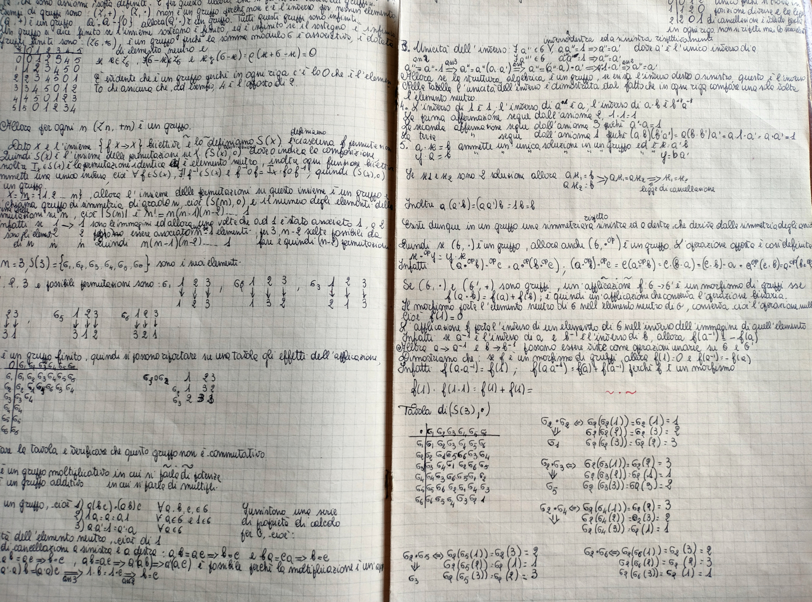 Appunti del corso di  algebra del 1979-1980 (Tina Magnotti)